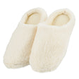 Ladies White Luxury Memory Foam Slippers  339137-WHITE 