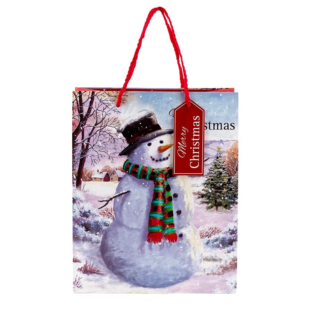 Festive Snowman Gift Bag | Poundstretcher  339256