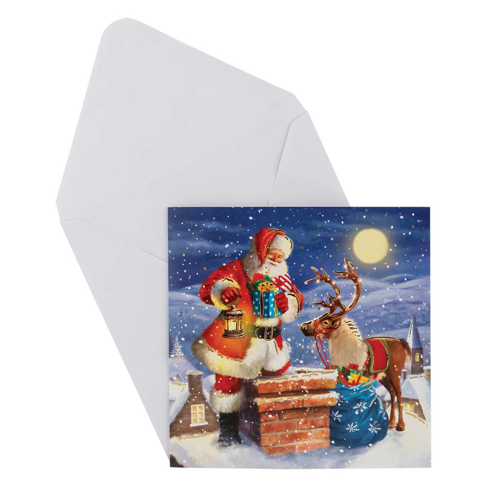 Christmas Santa Claus Greeting Cards 10 Pack