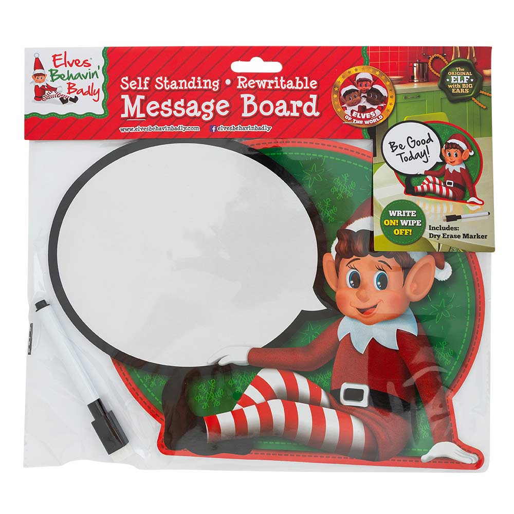 Self Standing Rewritable Elf Message Board With Dry Erase Marker