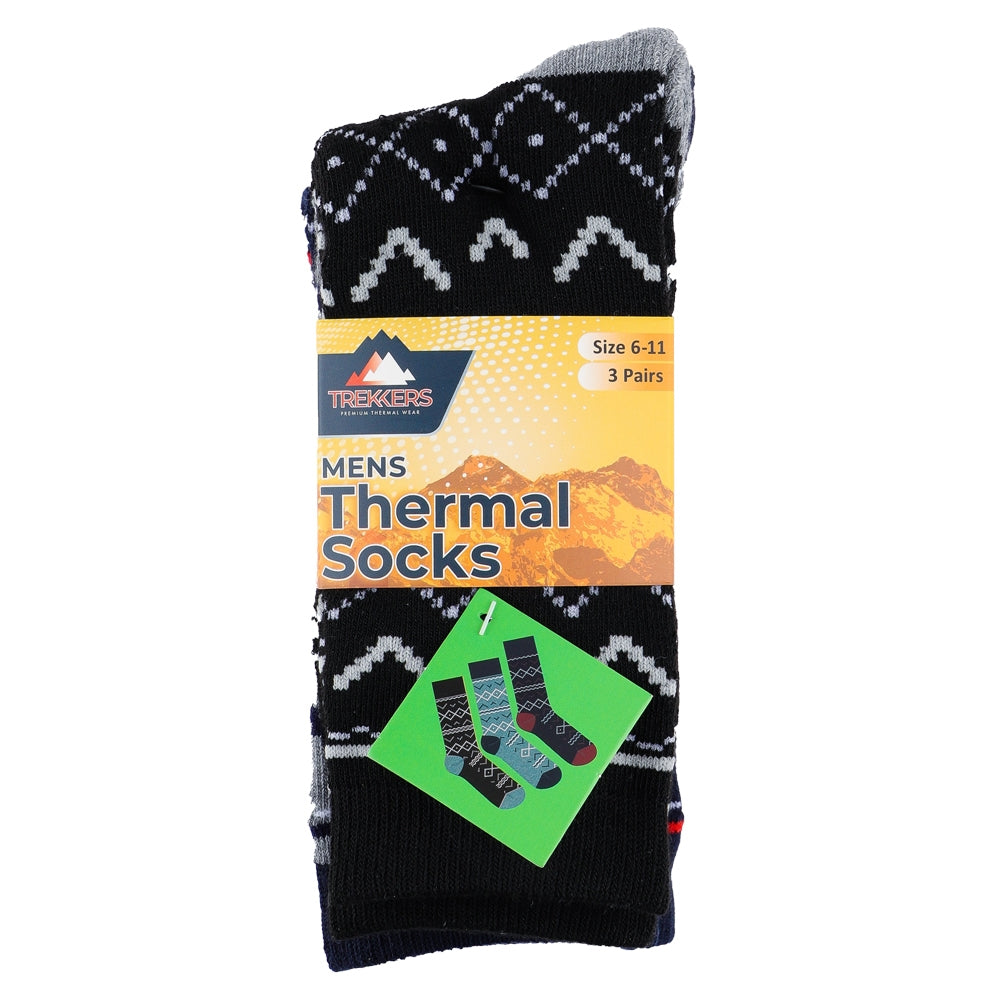 Trekkers Men'S Thermal Socks - 3 Pack  339665-three