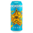 Rockstar mango energy drink on a white background