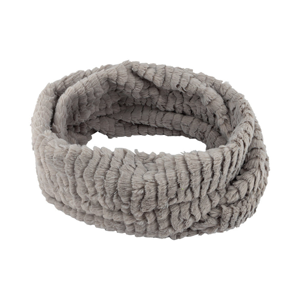 Ladies Dark Grey Faux Fur Textured Snood  340013-grey