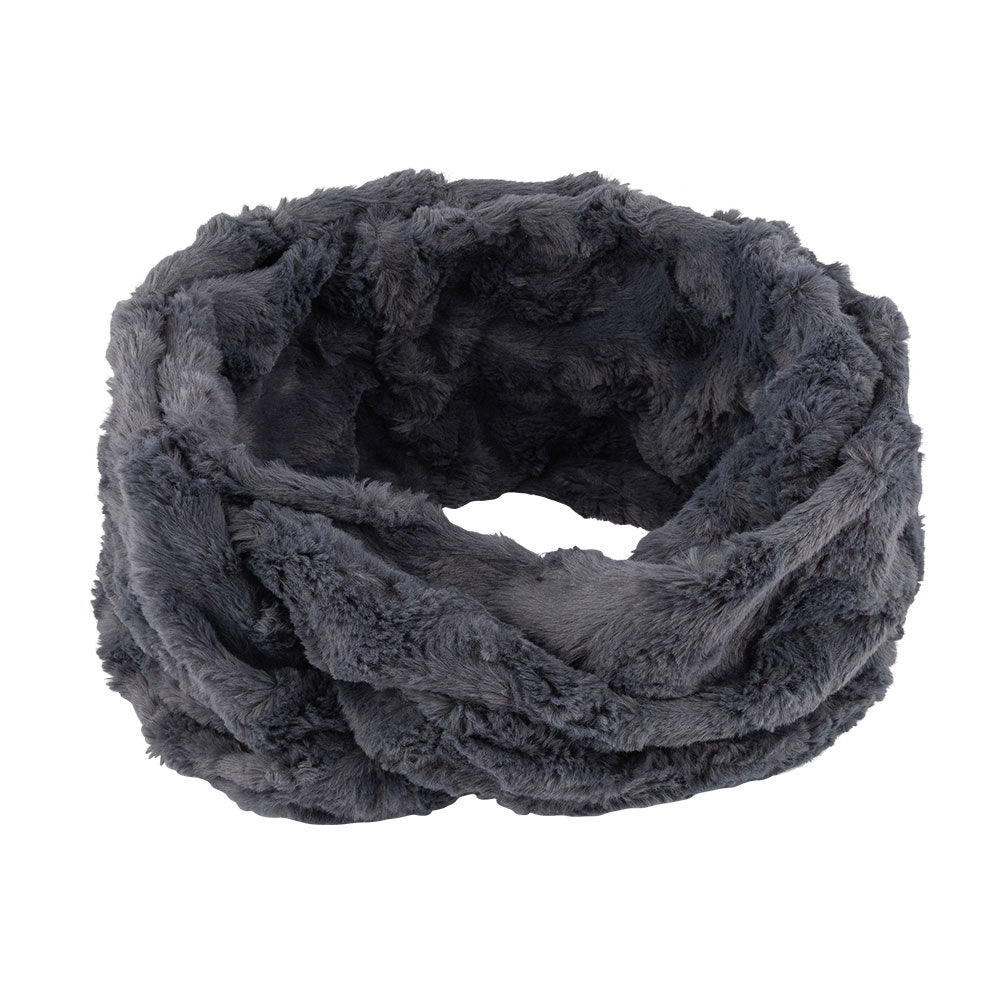 Ladies Blue Faux Fur Textured Snood  340013-BLUE