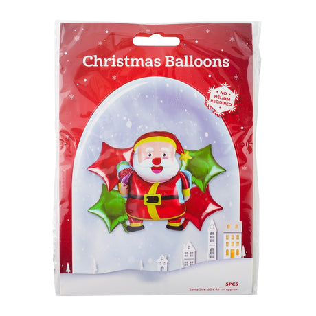 Christmas Balloons - 5 Pack 340034