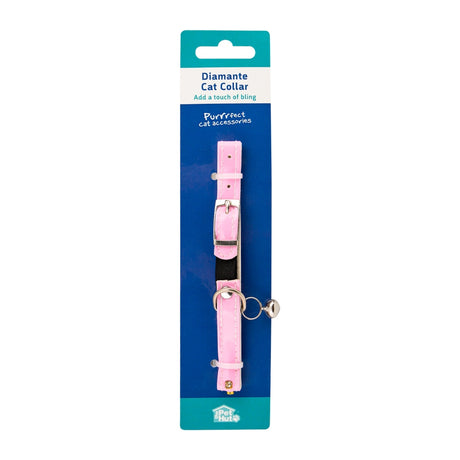Diamante Cat Collar - Pink 340083