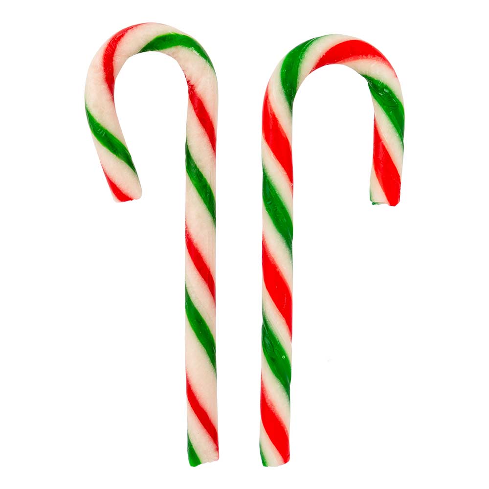 Red & Green Candy Canes Peppermint Flavour 12g x 10 Pack