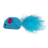 Fluffy Mouse Cat Toy Pink & Blue
