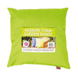 Memory Foam Garden Cushion - Green 340178-green