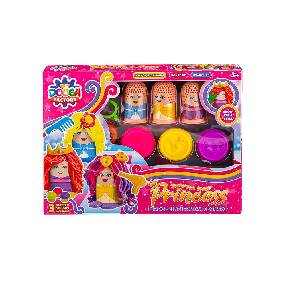 The Dough Factory Princess Hair Modelling Dough Playset