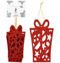 Red Hanging Glitter Presents - Set Of 6 340529