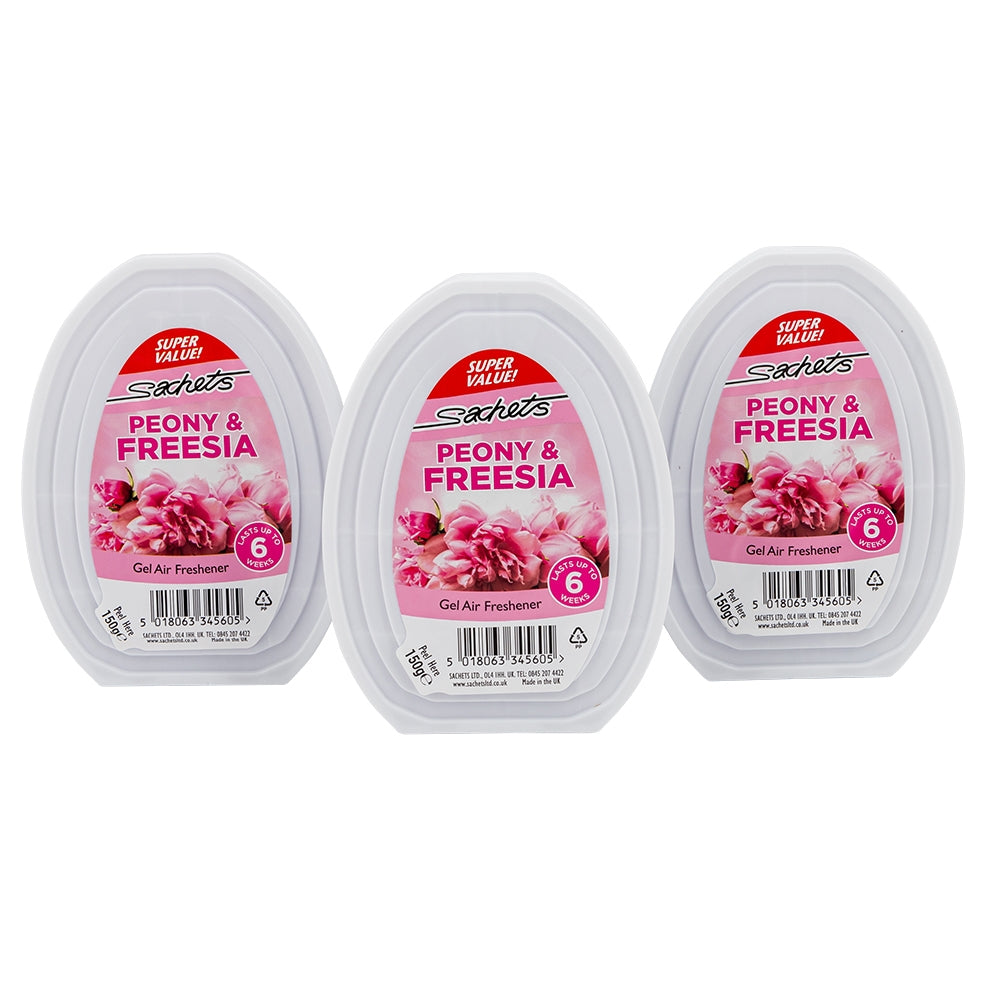Solid Gel Air Freshener - Peony & Freesia 3 Pack 340577