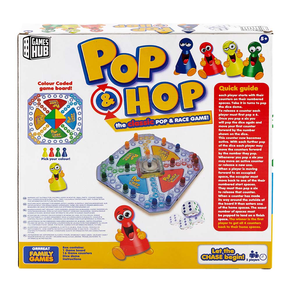 Pop & Hop Race Board Game