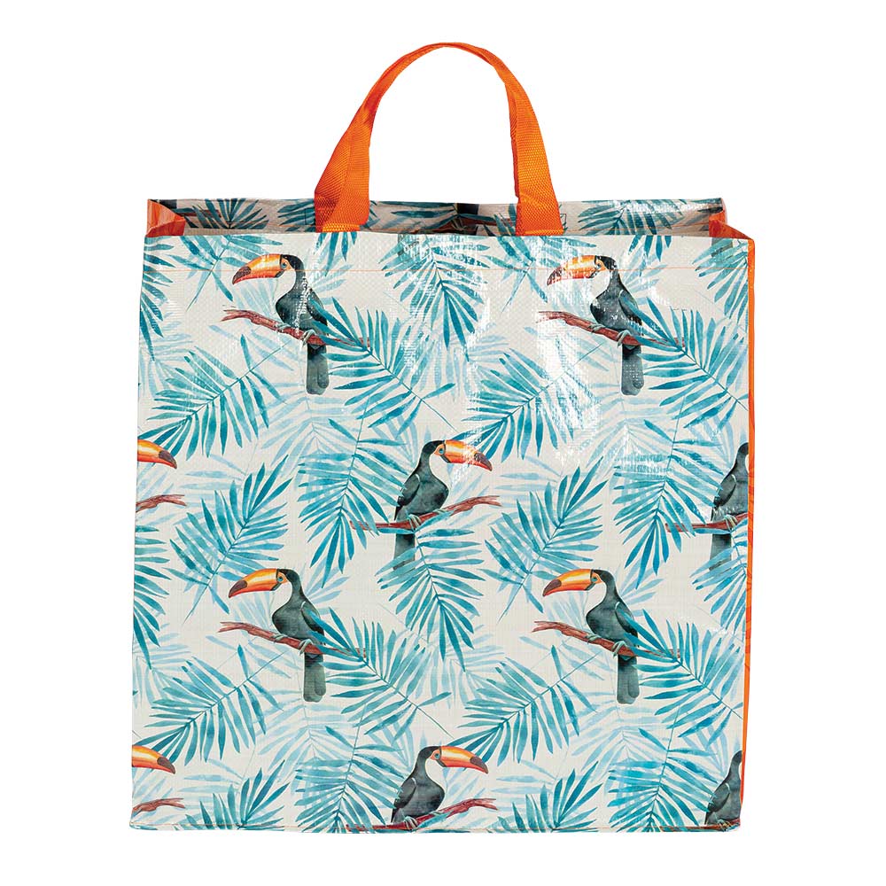Reusable Shopper Bag Toucan Bird Pattern