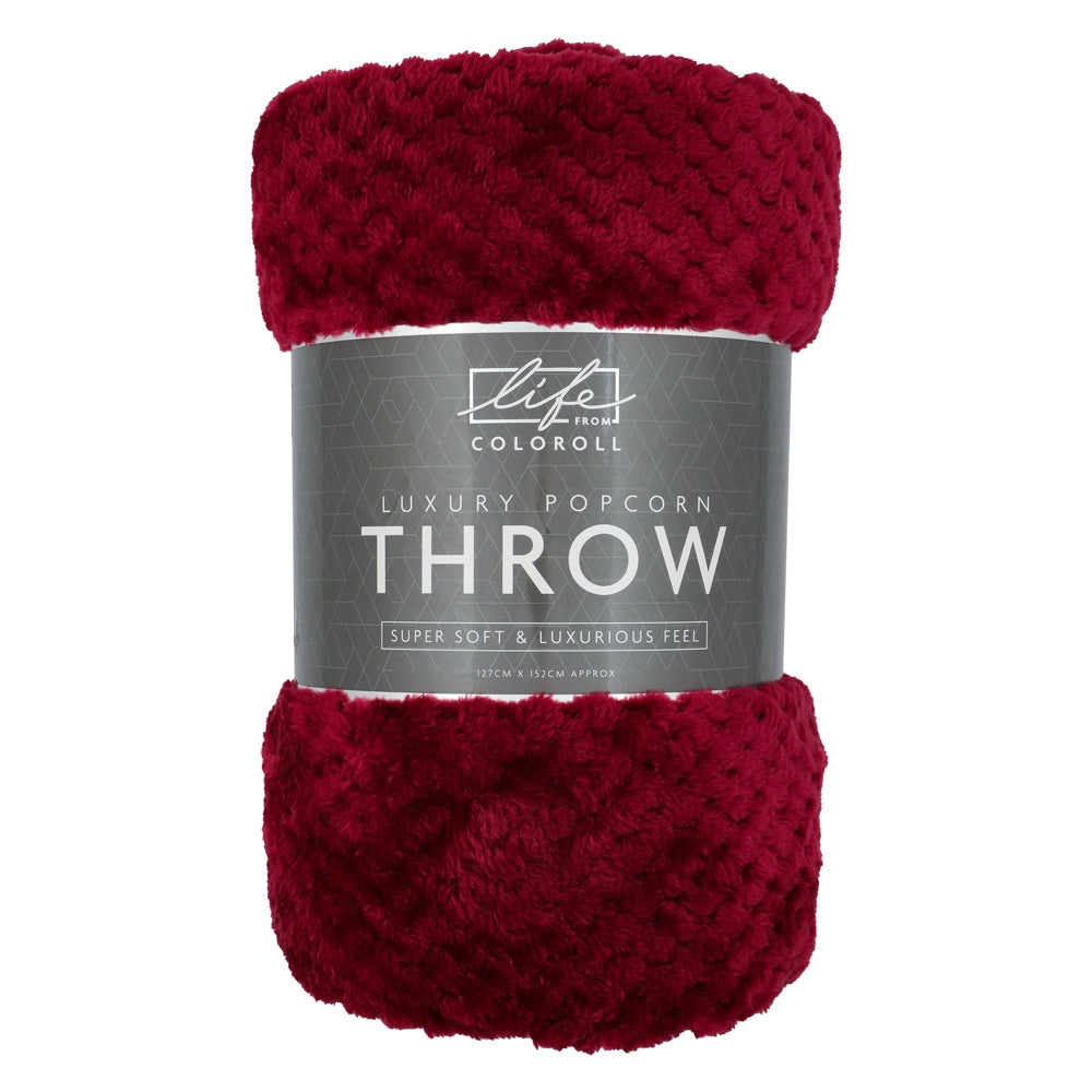 Red Popcorn Throw 130X150Cm 341286-red