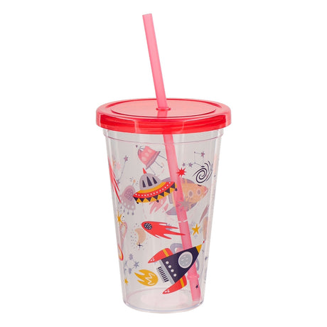 Space Cup With Straw 342247-space