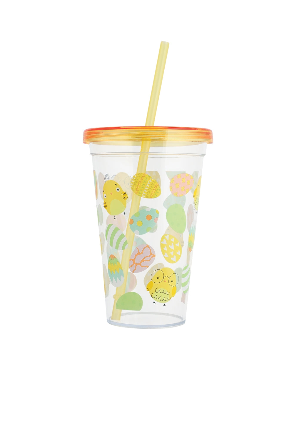 Chicks And Eggs Easter Cup With Straw 342249-yellow
