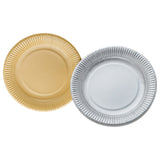 Metallic Paper Plates 23cm - 12 Pack
