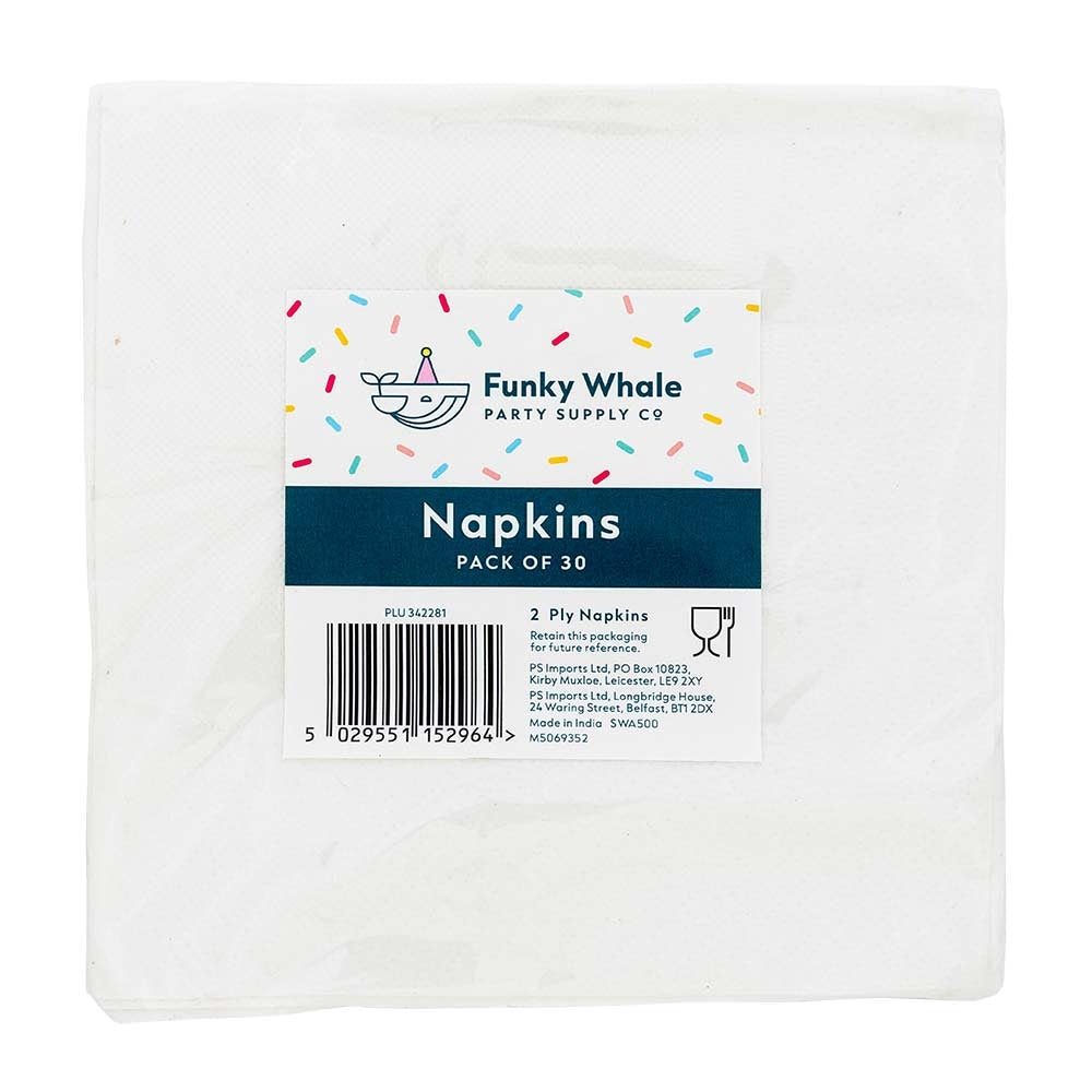 2 Ply Napkins - 30 Pack | Poundstretcher & Pethut 342281