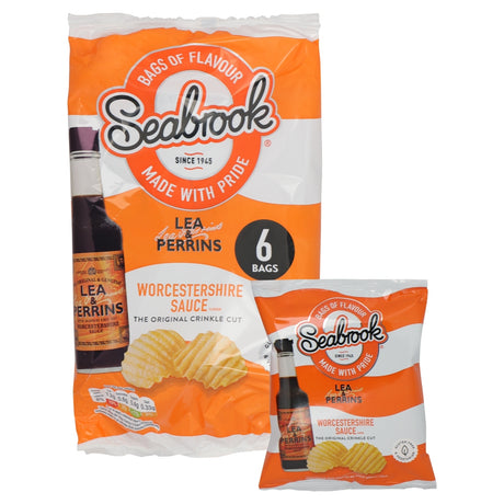 Seabrook Worcestershire Sauce Crisps 6 Pack 342382