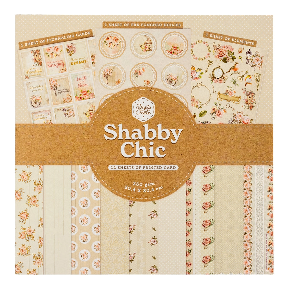 Shabby Chic - 12 Printed Cards 342468