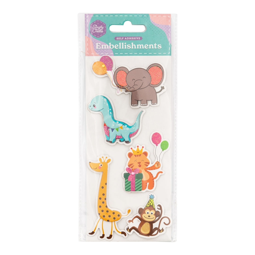 Animal World Embellishments - Self Adhesive 342518