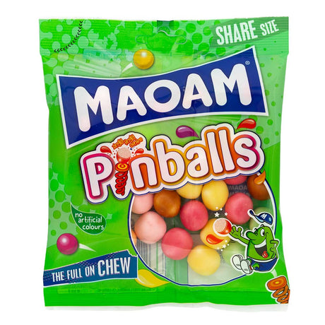 Haribo maoam pinballs sweets on a white background