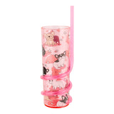 Pet Kids Drinks Cup With Spiral Straw