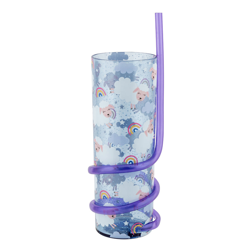 Pet Kids Drinks Cup With Spiral Straw