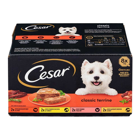Cesar Classic Terrine Wet Dog Food Mixed 8 X 150G | Poundstretcher  343091