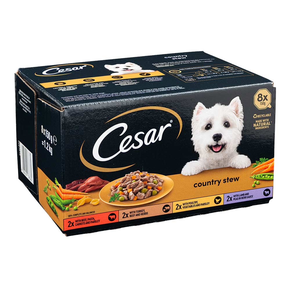 Cesar Country Stew Adult Wet Dog Food 150g x 8 Pack