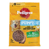 Pedigree Junior/Puppy Dry Dog Food With Poultry & Vegetables 3 Kg