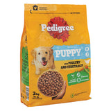 Pedigree Junior/Puppy Dry Dog Food With Poultry & Vegetables 3 Kg