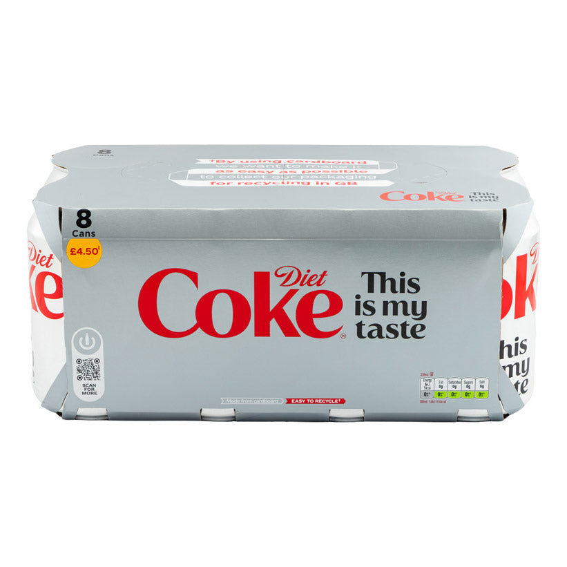 Coca Cola Diet Coke 330ml x 8 Pack