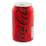 Coca colar zero sugar on a white background