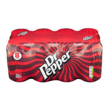 Dr pepper 8 pack cans on a white background