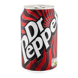 Dr pepper single can on a white background