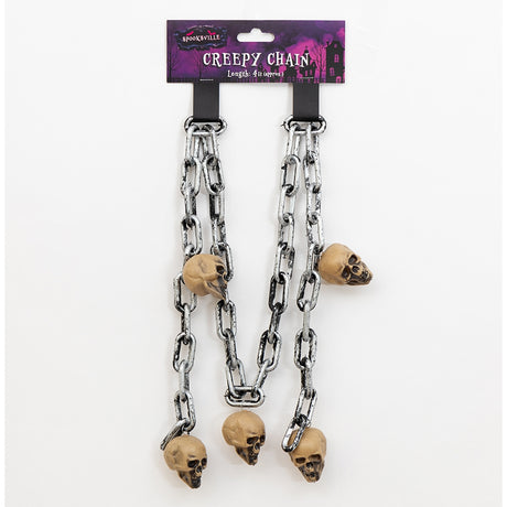 4Ft Creepy Chain Skull  343428-skull