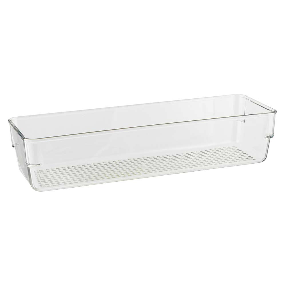 Clear Plastic Fridge Long Storage Basket