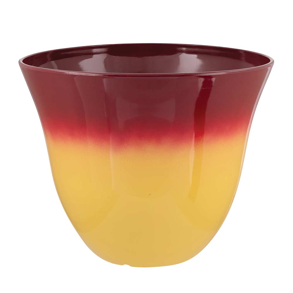 Abigal fade out planter in red and orange design on a white background