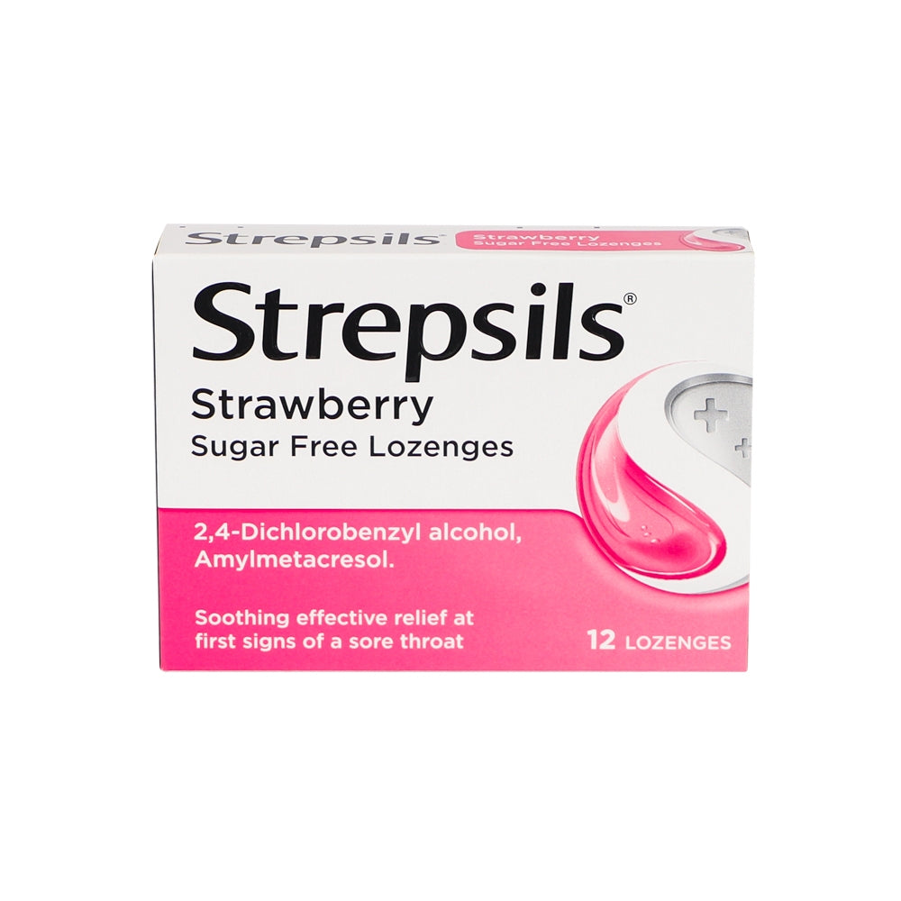 Strepsils Strawberry 12 Lozenges 343702