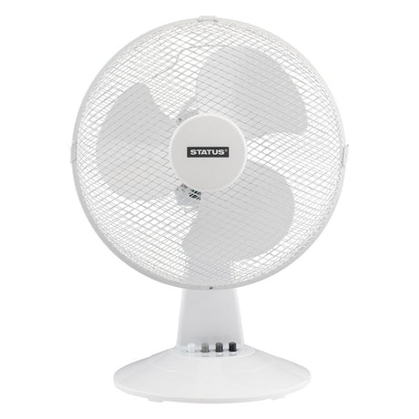Status 12 inch fan on a white background