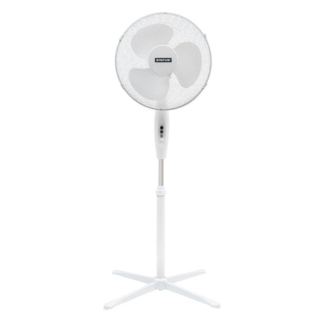 Status 16 inch standing fan on a white background
