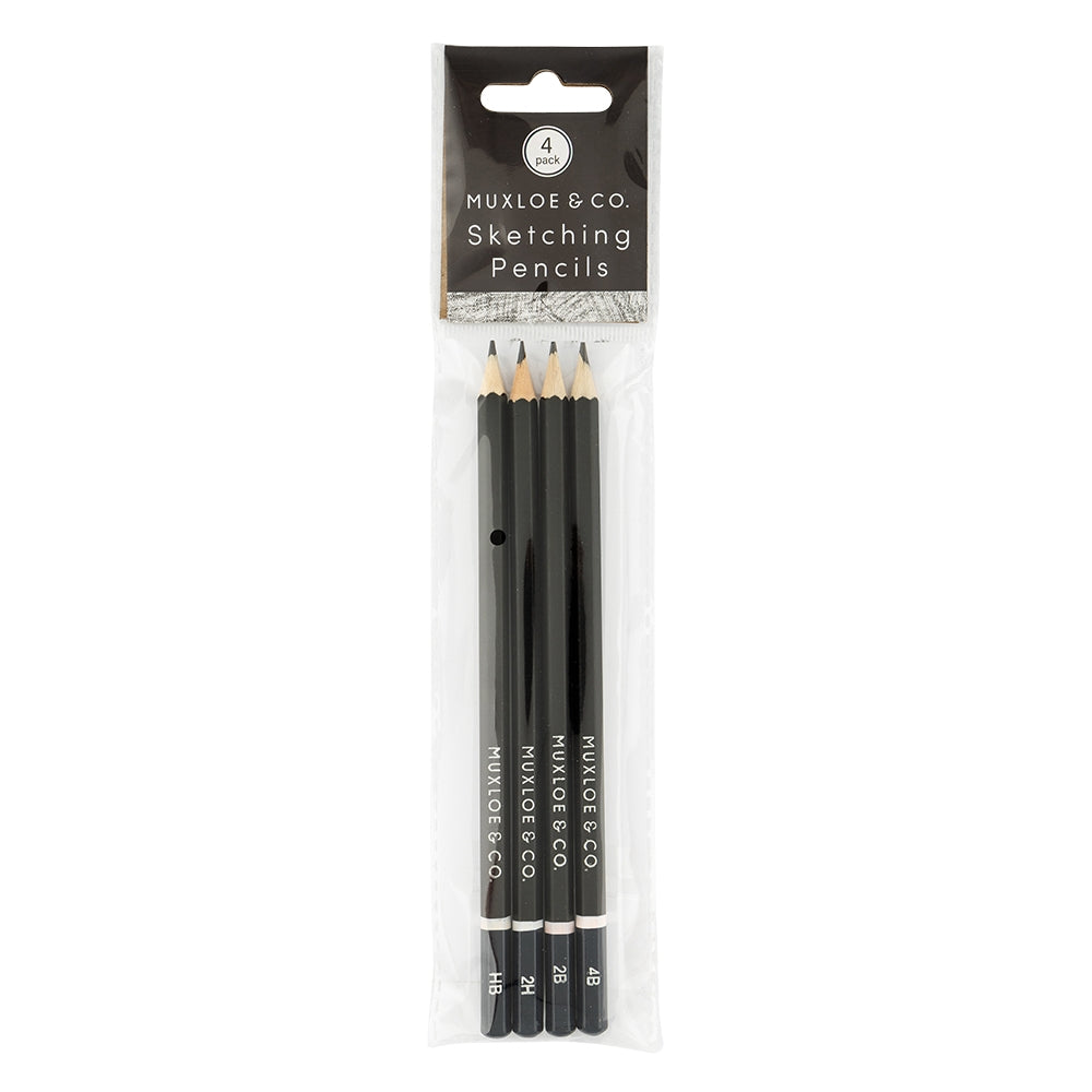 Muxloe & Co Sketching Pencils - 4 Pack 344691
