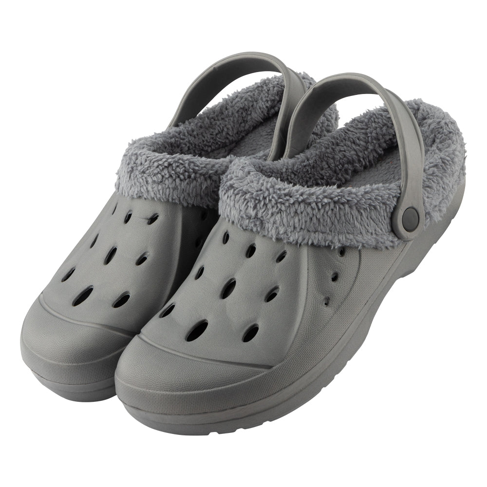Men'S Fleeced Clogs - Grey & Purple 344763