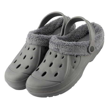 Men'S Fleeced Clogs - Grey & Purple 344763