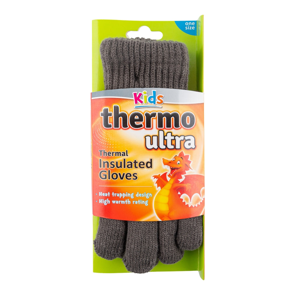 Kids Grey Thermo Ultra Gloves 344854-GREY