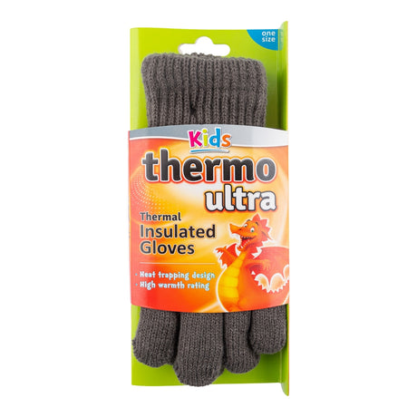 Kids Grey Thermo Ultra Gloves 344854-GREY