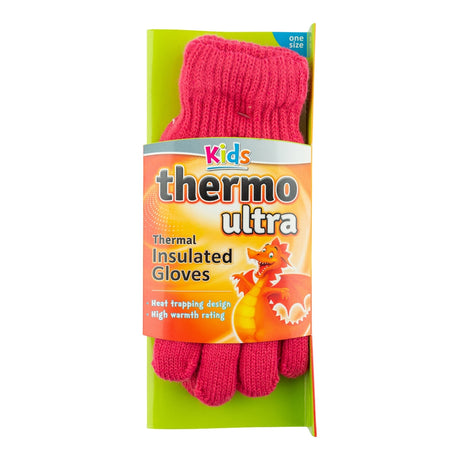 Kids Black Thermo Ultra Gloves 344854-MAGENTA