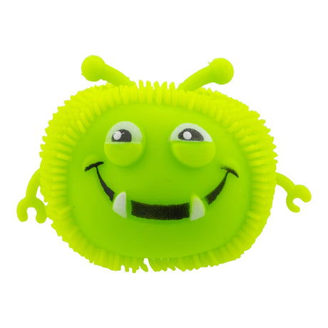 Toymania Squish Animals - Green Monster Puffer Ball  345071- GREEN